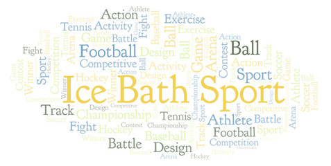 Ice Bath Sport word cloud.