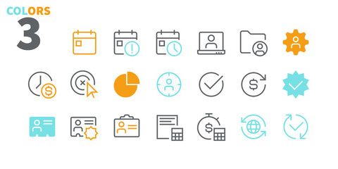 Business UI Pixel Perfect Well-crafted Vector Thin Line Icons 48x48 Ready for 24x24 Grid for Web Graphics and Apps with Editable Stroke. Simple Minimal Pictogram Part 3-6