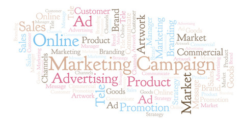 Fototapeta premium Word cloud with text Marketing Campaign.