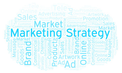 Fototapeta premium Word cloud with text Marketing Strategy.