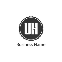 Initial Letter UH Logo Template Design