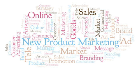 Fototapeta premium Word cloud with text New Product Marketing.