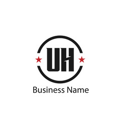 Initial Letter UH Logo Template Design
