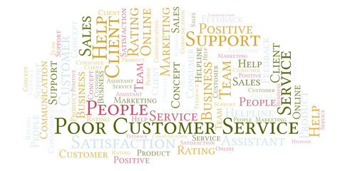 Poor Customer Service word cloud.