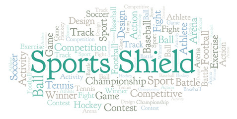 Sports Shield word cloud.