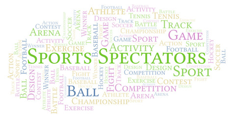 Fototapeta premium Sports Spectators word cloud.