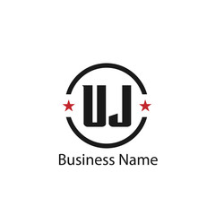 Initial Letter UJ Logo Template Design