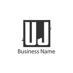 Initial Letter UJ Logo Template Design