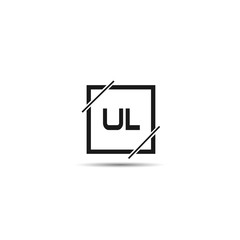 Initial Letter UL Logo Template Design