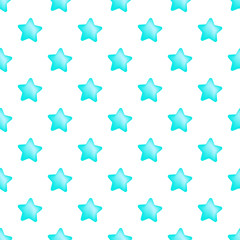Vector seamless pattern of  blue star candies.