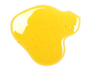 Honey isolated on white background, top view