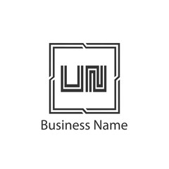 Initial Letter UN Logo Template Design