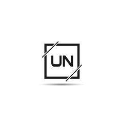 Initial Letter UN Logo Template Design