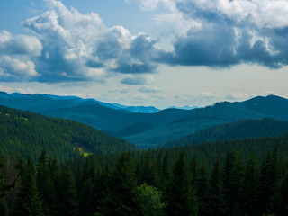 View of the mountain range from a bird's eye view