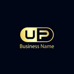 Obraz premium Initial Letter UP Logo Template Design