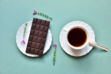 chocolate with tea