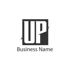Initial Letter UP Logo Template Design