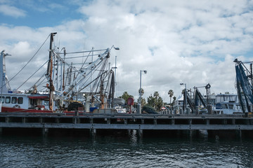 Fototapeta premium Fishing trawlers at marina