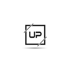 Initial Letter UP Logo Template Design