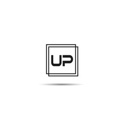 Initial Letter UP Logo Template Design