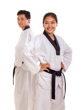 A group of martial artists in their uniforms