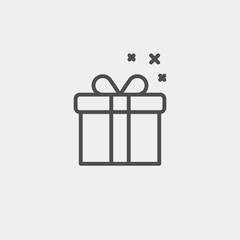 Gift flat vector icon