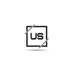 Initial Letter US Logo Template Design