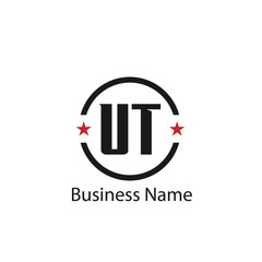 Initial Letter UT Logo Template Design
