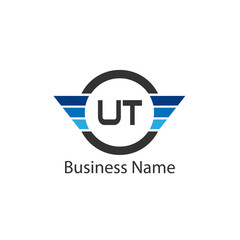 Initial Letter UT Logo Template Design