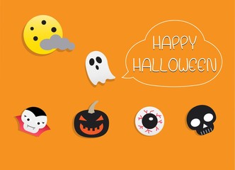 Happy Halloween Night and Monster Background