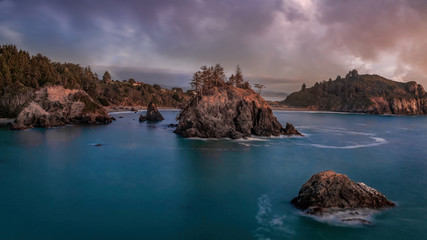 Sunset at Pewetole Island, Northern California Coast