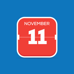 November 11 Calendar Flat Icon © relif