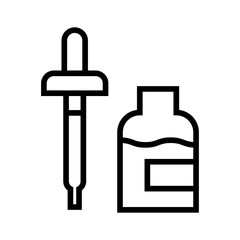 Liquid dropper Line illustration