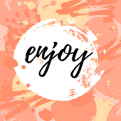 Vector illustration, banner design. Hand drawn abstract paint background. Greeting card