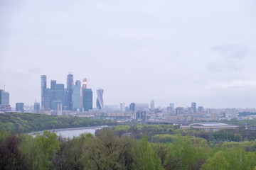 Fototapeta na wymiar Skyscrapers of Moscow City