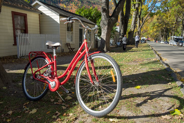 Fototapeta premium Vintage color of bike in Arrowtown
