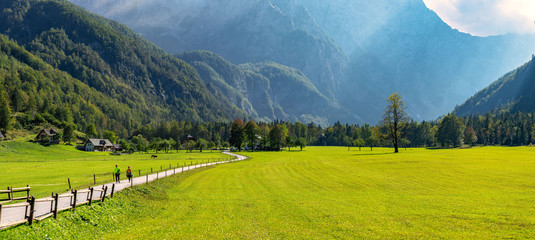 Alpine valley Logarska dolina, Slovenia © asafaric