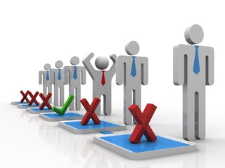 3d illustration Ok or no