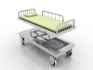 3d rendering Hospital Bed
