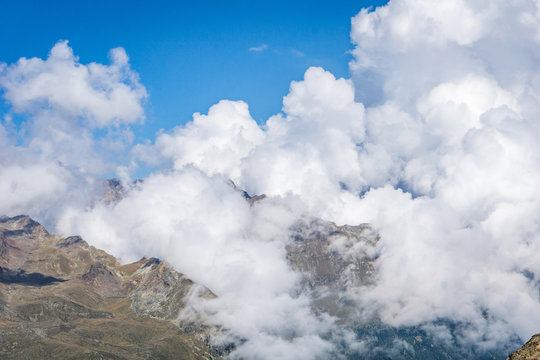 Cloudscape at Sallent Joch, Adamello Brenta National Park, South Tyrol, Italy