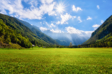 Alpine valley Logarska dolina, Slovenia