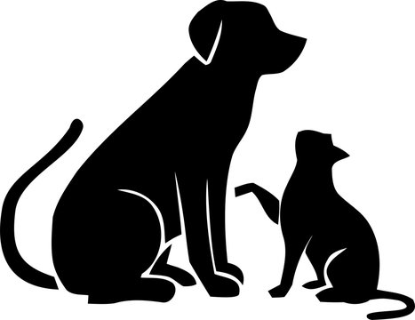Dog and cat silhouette png hot sale