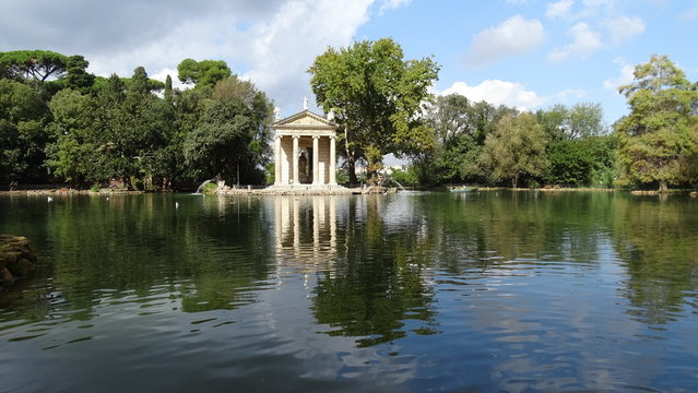esculapio temple in borghese villa