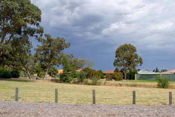 Arround City suburbs on a cloudy day