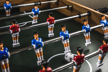 football table soccer football players