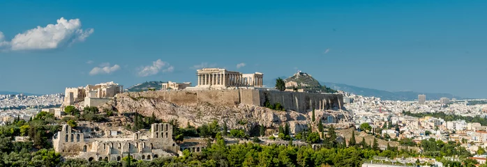 Fotobehang Het Parthenon, de Akropolis en het moderne Athene © David