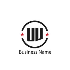 Initial Letter UV Logo Template Design