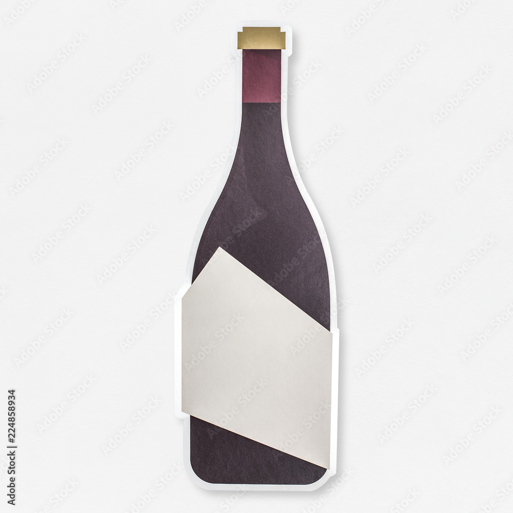 Canvas Prints Bottle of champagne icon isolated