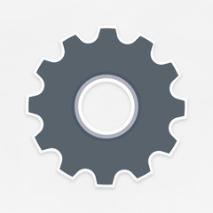 Gear icon set isolated on background