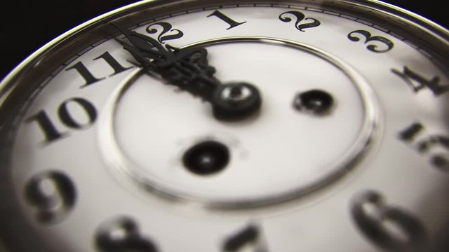 Vintage Clock Face, 12 On The Dot -  Noir Grade